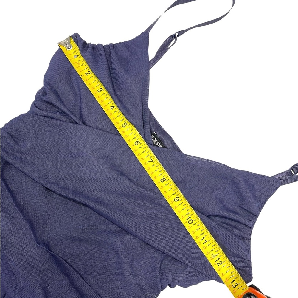 Express Purple Y2k 90s Ruched Babydoll Empire Waist Tank Top XS Whimsigoth Fairy - Picture 8 of 9